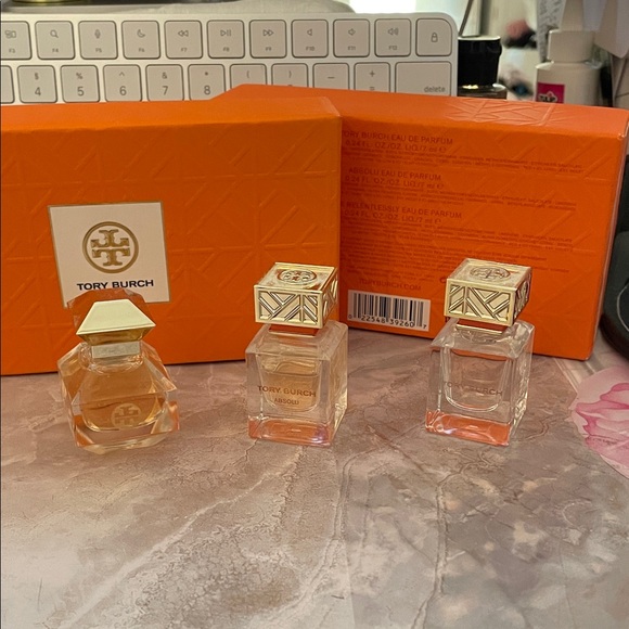 Tory Burch Other - Tory Burch Fragrance Trio with Gold and Orange Accents